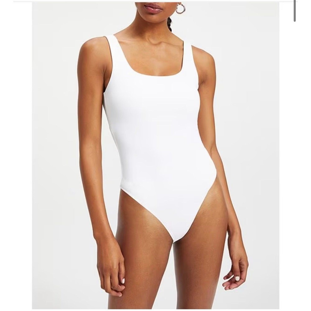 Good American White Scoop Neck Bodysuit